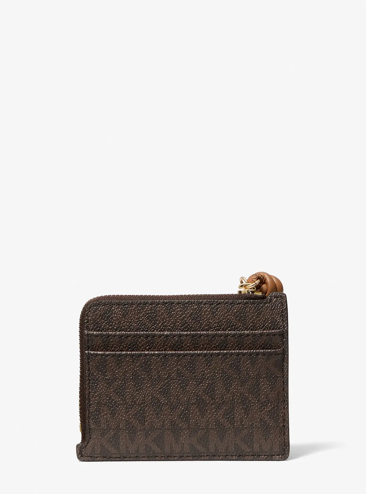 Petit porte-cartes à sangle Jet Set avec logo Signature