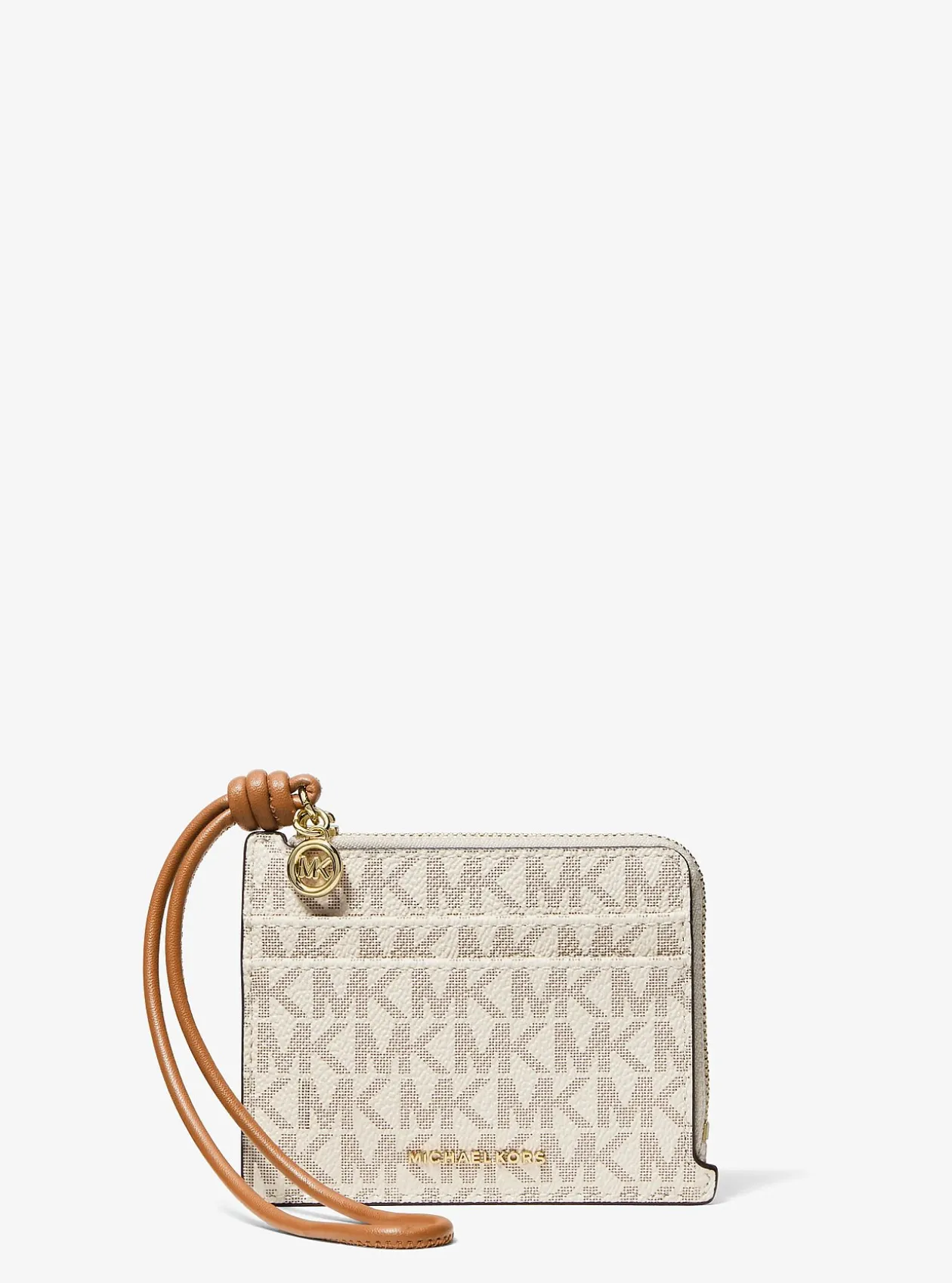 Petit porte-cartes à sangle Jet Set avec logo Signature