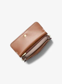 Petit sac à bandoulière pour smartphone Jet Set en cuir grainé