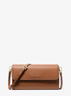Petit sac à bandoulière pour smartphone Jet Set en cuir grainé