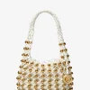 Petit sac bohème porté épaule Gwen en cuir tissé à la main et clouté en édition limitée