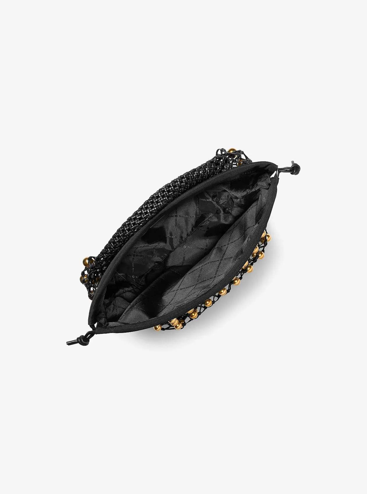 Petit sac bohème porté épaule Gwen en cuir tissé à la main et clouté en édition limitée