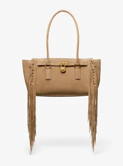 Petit sac Hamilton Moderne en daim à franges
