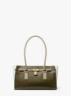 Petit sac Hamilton Moderne en cuir à couleurs contrastées