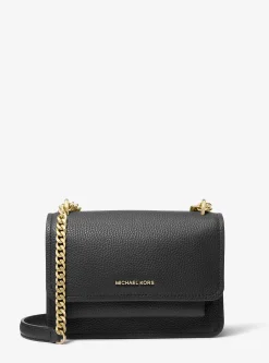 Petit sac porté épaule Claire convertible en cuir grainé