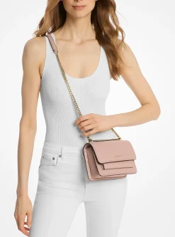 Petit sac porté épaule Claire convertible en cuir grainé