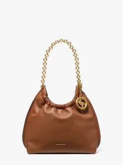 Pochette Indie de taille moyenne en cuir