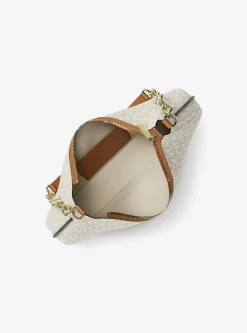 Pochette Nolita de taille moyenne à chaîne et logo Signature