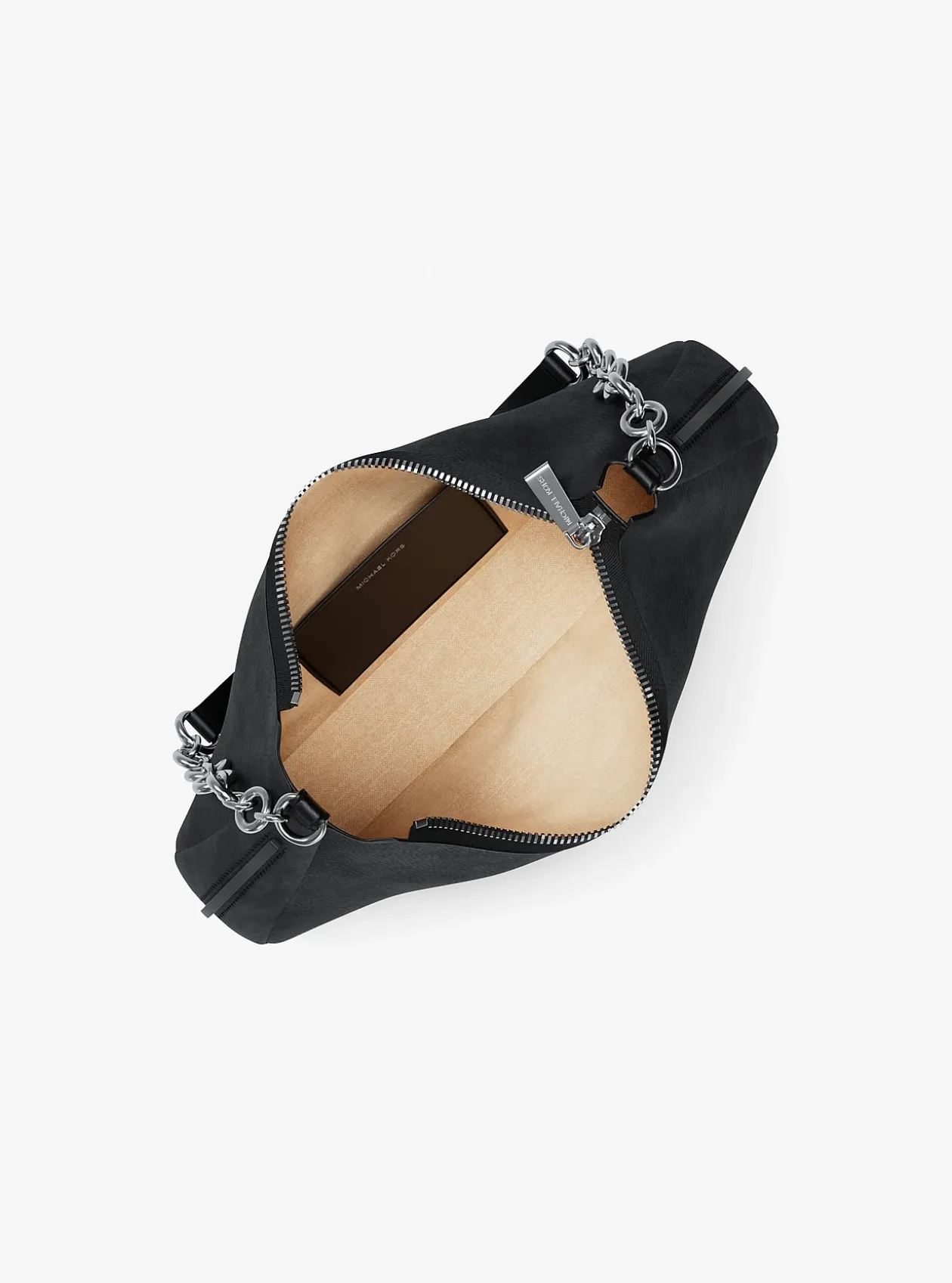 Pochette Nolita de taille moyenne en nubuck à chaîne