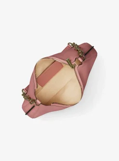 Pochette Nolita de taille moyenne en nubuck à chaîne