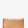 Pochette à sangle Jet Set convertible de taille moyenne en cuir grainé
