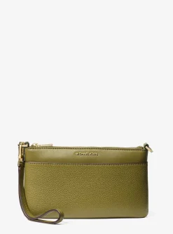 Pochette à sangle Jet Set de taille moyenne en cuir grainé