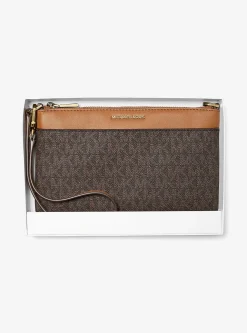 Pochette à sangle Jet Set de taille moyenne à logo Signature