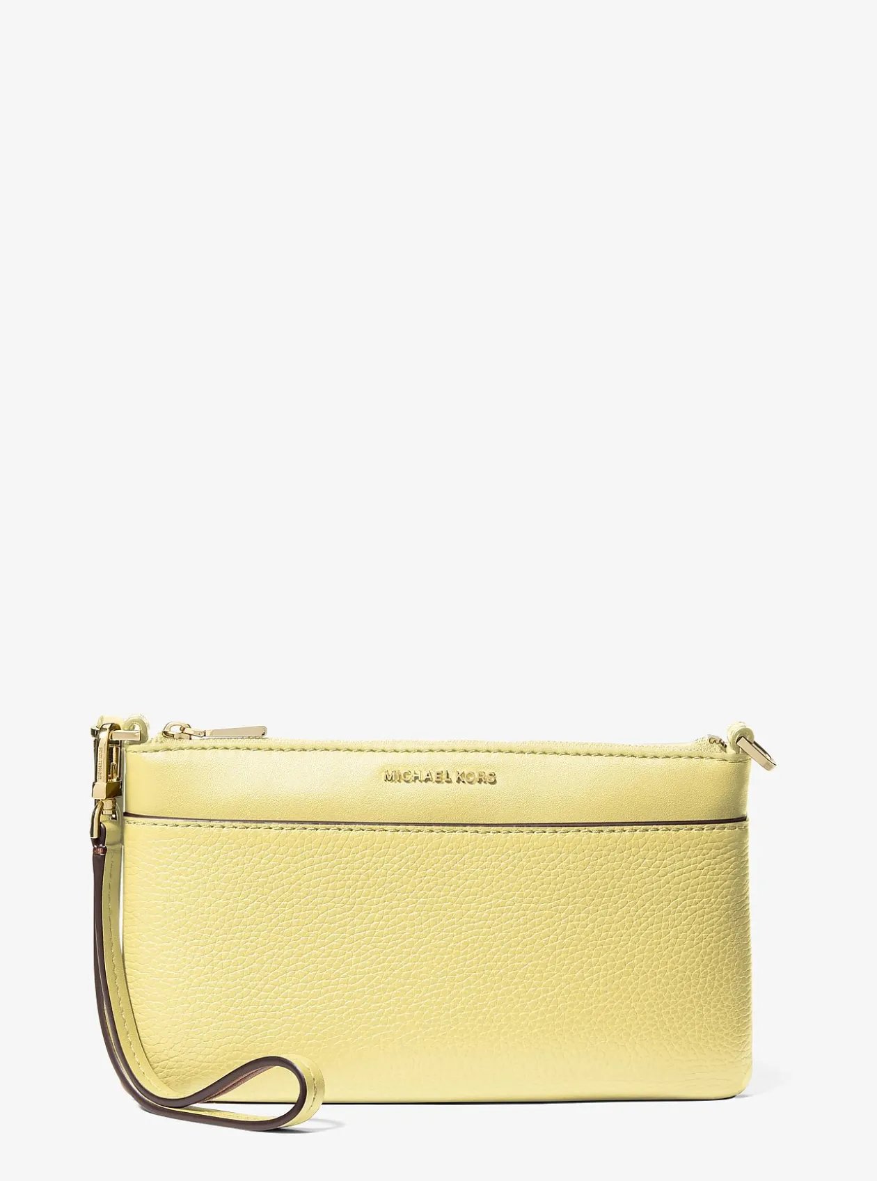 Pochette à sangle Jet Set de taille moyenne en cuir grainé