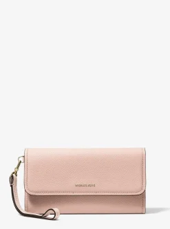 Pochette à sangle Jet Set pour smartphone de taille moyenne en cuir grainé