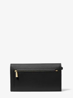 Pochette à sangle Jet Set pour smartphone de taille moyenne en cuir grainé