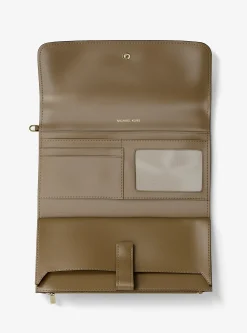 Pochette à sangle Jet Set pour smartphone de taille moyenne en cuir grainé