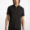 Polo en coton à demi-zip