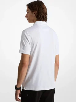 Polo en coton à demi-zip
