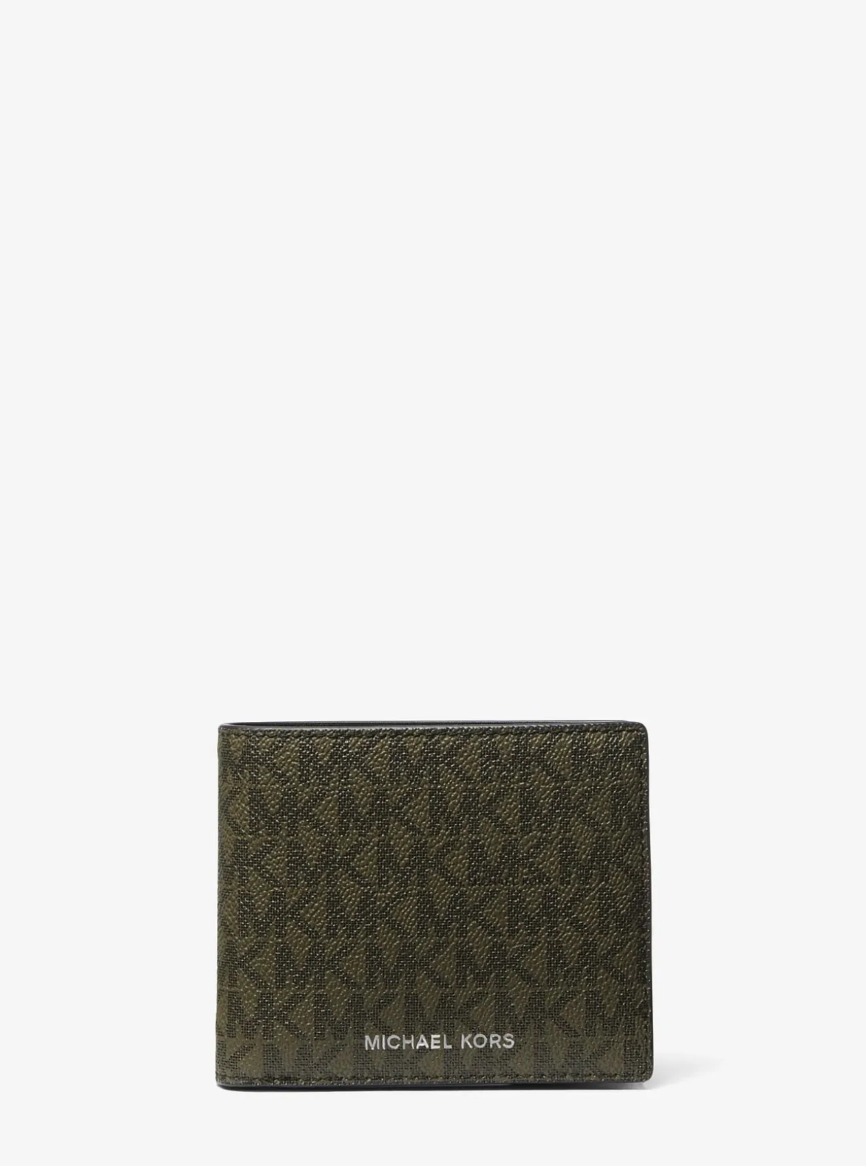 Portefeuille compact Greyson à logo avec compartiment à monnaie