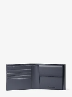 Portefeuille compact Greyson à logo avec compartiment à monnaie