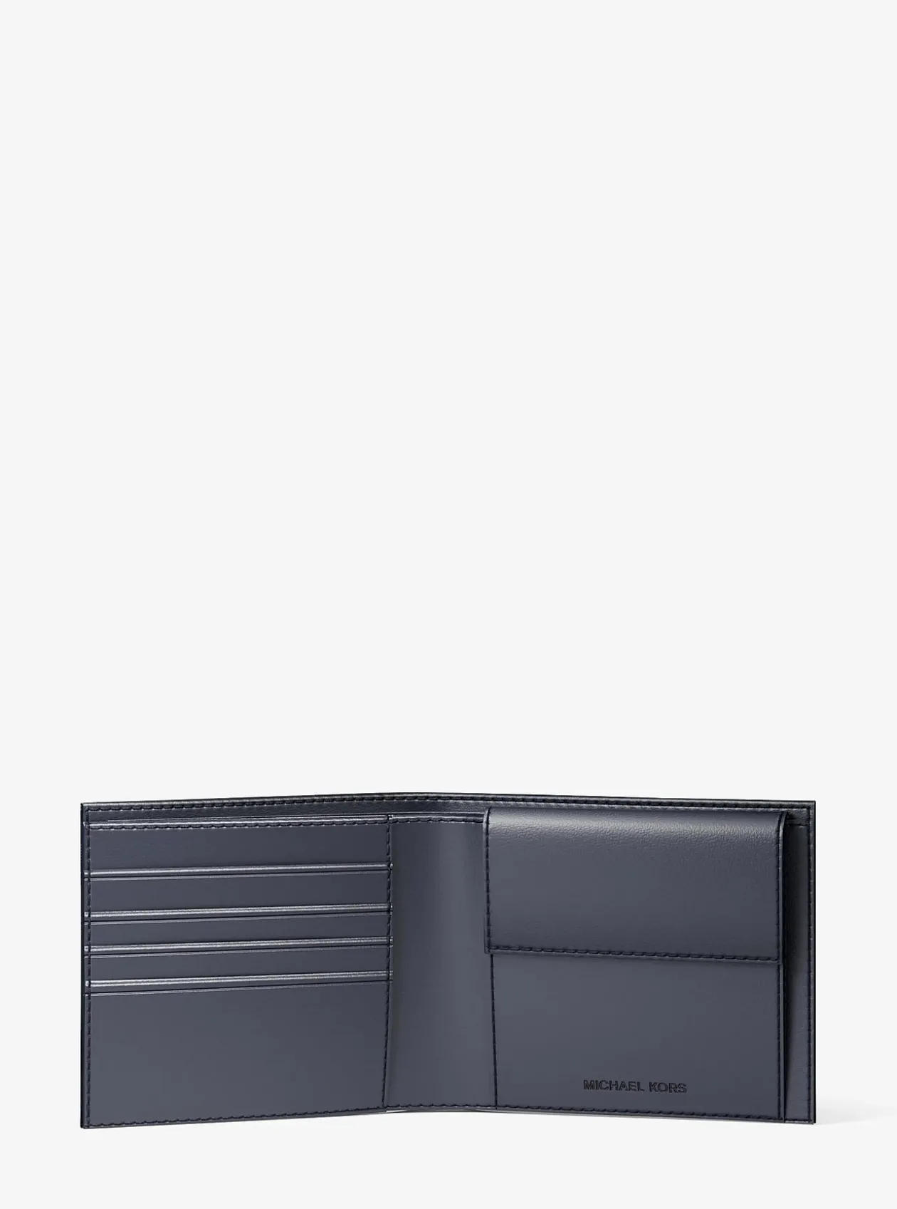 Portefeuille compact Greyson à logo avec compartiment à monnaie