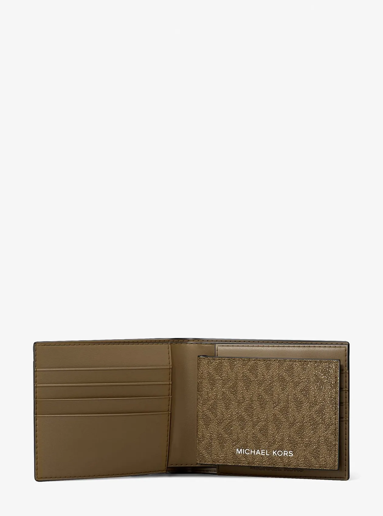 Portefeuille compact Harrison à logo avec porte-cartes