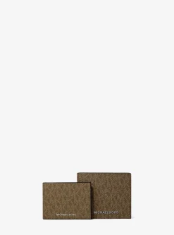 Portefeuille compact Harrison à logo avec porte-cartes