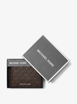 Portefeuille compact Harrison à logo avec porte-cartes