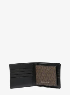 Portefeuille compact Harrison à logo avec porte-cartes