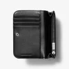 Portefeuille compact Hudson en cuir grainé