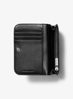 Portefeuille compact Hudson en cuir grainé