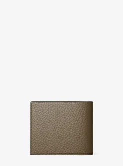 Portefeuille compact Hudson en cuir grainé