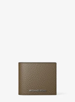 Portefeuille compact Hudson en cuir grainé