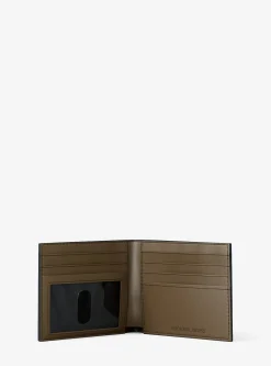 Portefeuille compact Hudson en cuir grainé