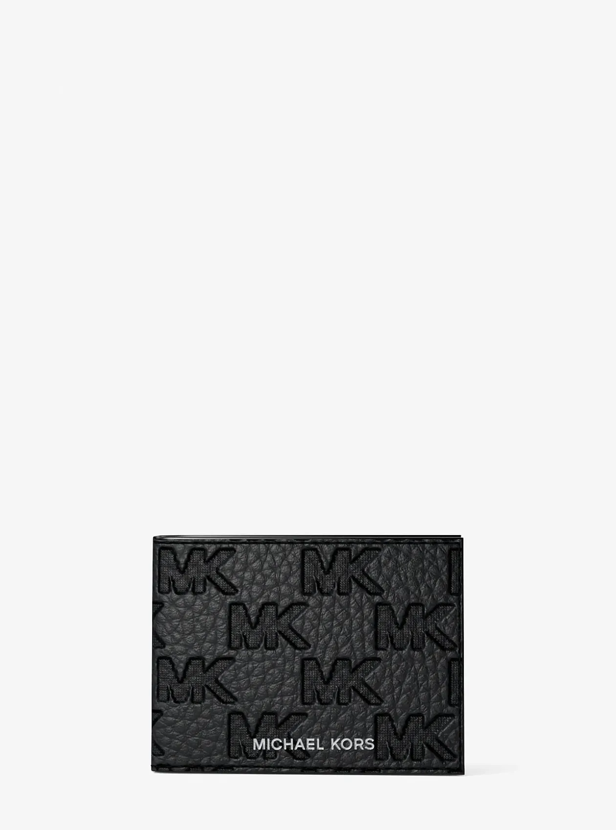 Portefeuille compact Hudson avec porte-cartes en cuir à logo en relief