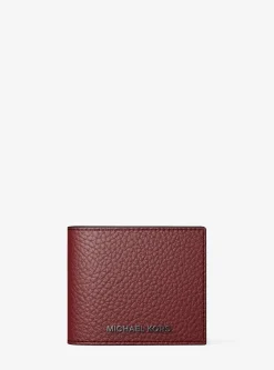 Portefeuille compact Hudson en cuir grainé