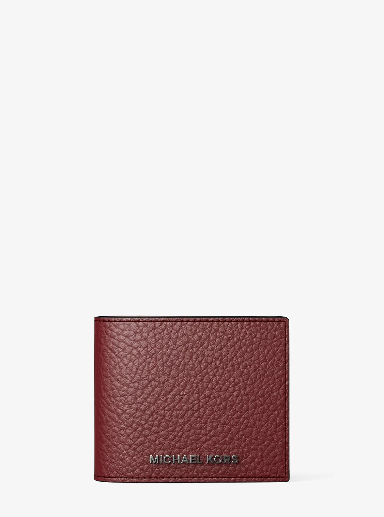 Portefeuille compact Hudson en cuir grainé