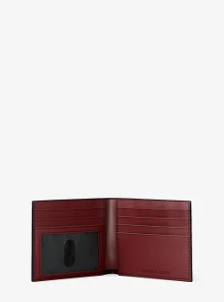 Portefeuille compact Hudson en cuir grainé