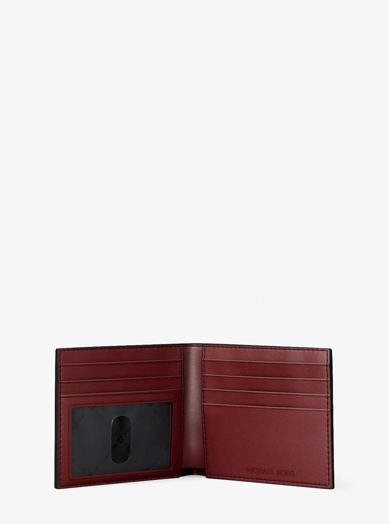Portefeuille compact Hudson en cuir grainé