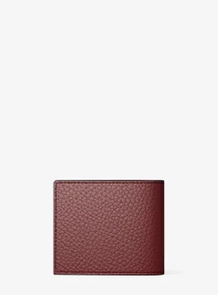 Portefeuille compact Hudson en cuir grainé