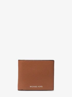 Portefeuille compact Hudson en cuir grainé