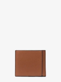 Portefeuille compact Hudson en cuir grainé