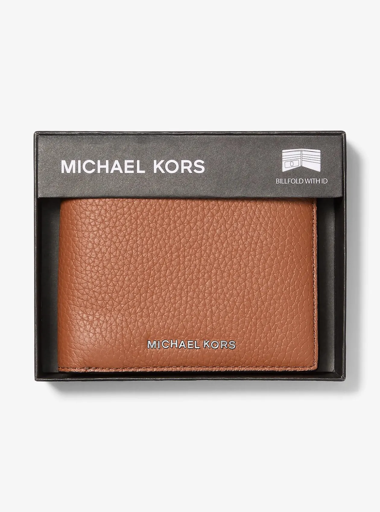 Portefeuille compact Hudson en cuir grainé