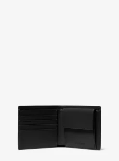 Portefeuille compact Hudson en cuir grainé