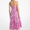 Robe mi-longue en popeline de coton à imprimé floral