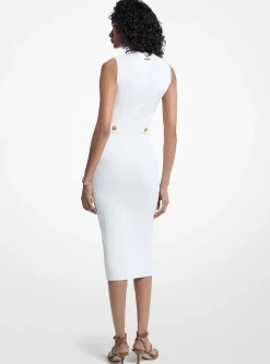 Robe mi-longue en tricot extensible