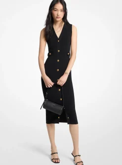 Robe mi-longue en tricot extensible