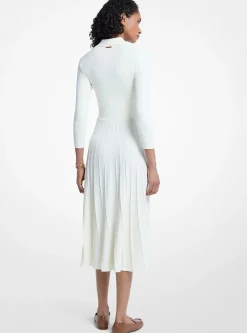 Robe polo en tricot extensible
