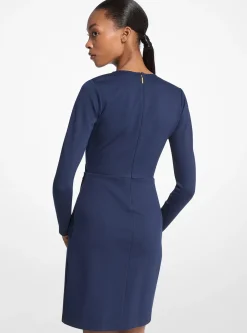 Robe portefeuille cloutée